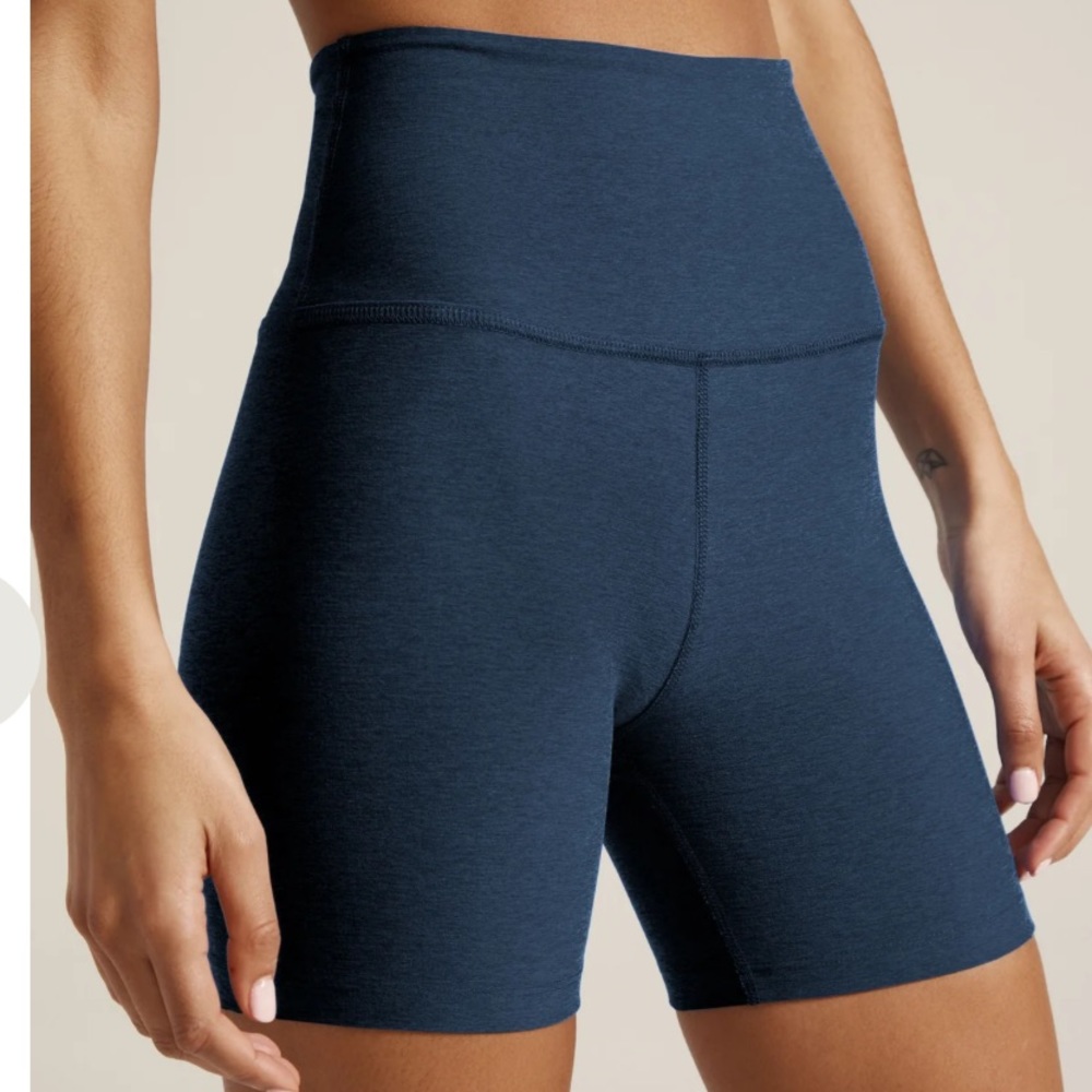 Beyond Yoga Spacedye Biker Short - Nocturnal Navy